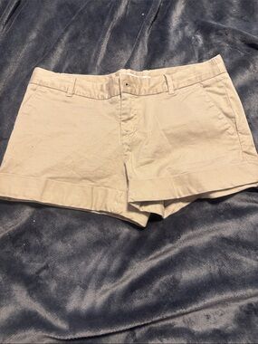 Talula Khaki Cuffed Cotton Chino Shorts